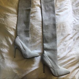 Glittered Thigh High Heels